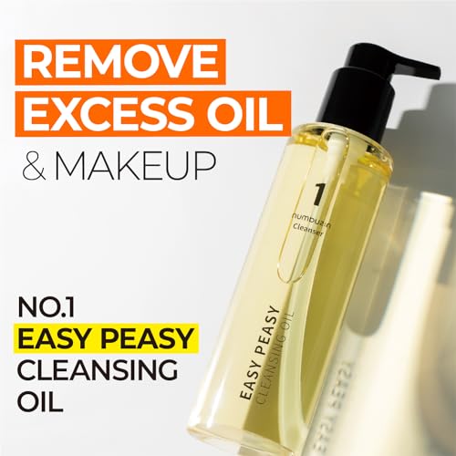 numbuzin No.1 Cleansing Oil | Easy Peasy Cleansing Oil | Makeup Removing Facial Cleanser, Corn Oil, Macadamia Seed Oil | Waterproof Makeup, Blackhead, Excess Oil | Hydrating, Non-Heavy | 200ml