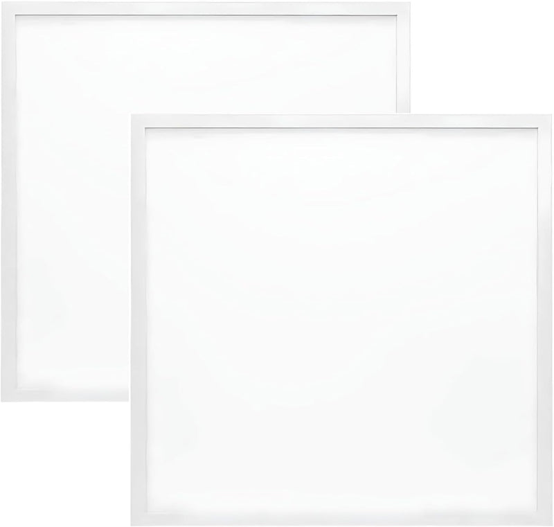 60x60cm LED Panel Light 80W, Ultra Slim Square Ceiling Light, 8000LM Brightness, Aluminum Frame, Energy Efficient Office/Home Lighting (Pack of 2) (WHITE) - WHITE