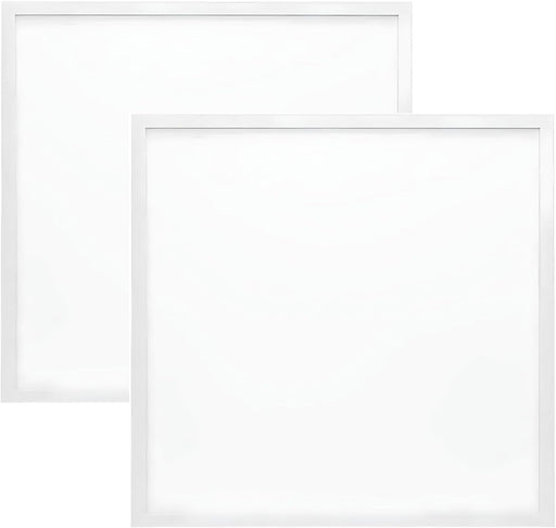60x60cm LED Panel Light 80W, Ultra Slim Square Ceiling Light, 8000LM Brightness, Aluminum Frame, Energy Efficient Office/Home Lighting (Pack of 2) (WHITE) - WHITE