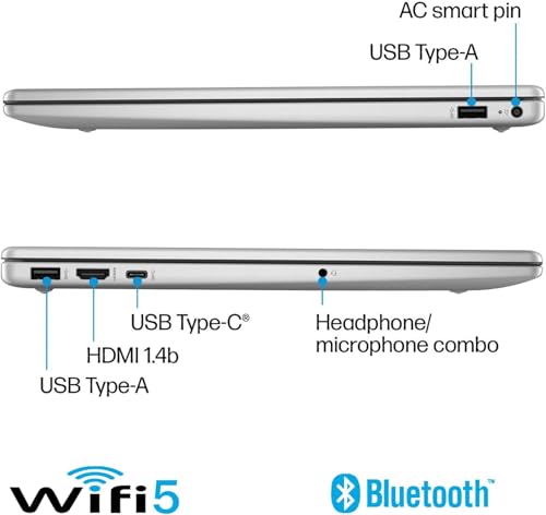 HP 15.6" Laptop, 13th Gen Intel Core i5-1335U, 16GB RAM, 512GB SSD, FHD Anti-Glare Display, Webcam, Numeric Keypad, Wi-Fi, Bluetooth, HDMI, 32GB USB Card, Windows 11 – Silver