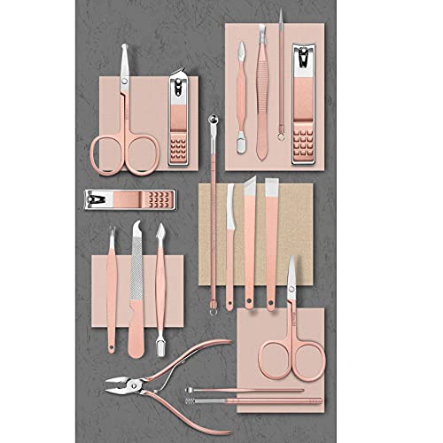 U-HOOME 18 in 1 Manicure Kit, Professional Nail Clippers Set with Travel Case for Women Nail Kit For Pedicure & Manicure