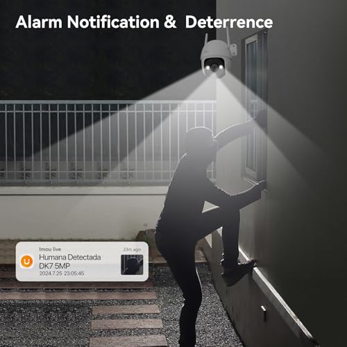 Imou 5MP Outdoor Camera Wireless, 3K Security Camera for Home, Pan/Tilt Outdoor Surveillance Cameras, Pet Camera with Human Detection, Smart Tracking, Outdoor Smart Camera with Alexa(DK7 5MP)