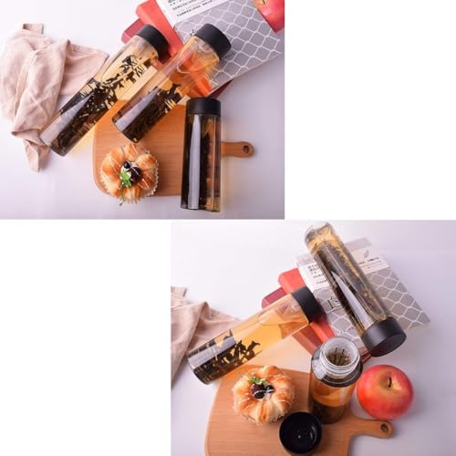 350ml Plastic Juice Bottles ??6 Pcs Clear Bottles with Caps, Reusable Empty Milk and Water Bottle for Kids, Zamzam Water, Gym, Smoothies, Fresh Juices, Protein Shakes, and Travel Use ??Leak-Proof