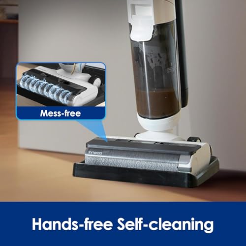 Tineco iFloor 5 Breeze Complete Wet/Dry Vacuum Cleaner, One-Step Vacuum for Hard Floors, Edge Cleaning <0.5 cm, Triple Battery Life, Self-Cleaning, Lightweight Wireless Suction Wiper, Blue