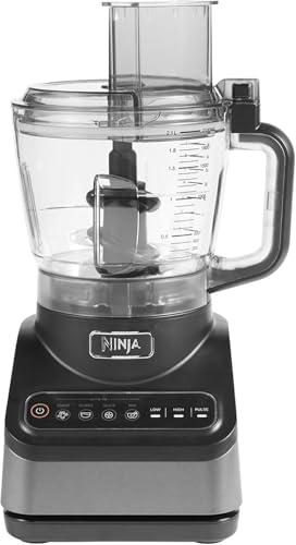 Ninja Food Processor with 4 Automatic Programs; Chop, Puree, Slice, Mix, and 3 Manual Speeds, 2.1L Bowl,Blades, 850W, Dishwasher Safe Parts, Silver BN650ME