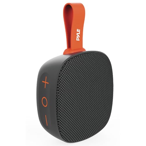 Pyle Portable Wireless Bluetooth Speaker, IPX7 Waterproof, TF Card Support, FM Radio, 3.5mm Audio Input, Built-in Mic, Vigorous Bass, Ideal for Office, Home, Outdoor Use