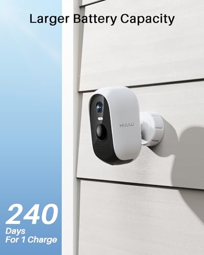 WUUK Add-on Home Security Camera Outdoor Wireless, 2K Wireless Camera Surveillance Exterieur WiFi, No Monthly Fee, Color Night Vision, IP67 Waterproof, Alexa & Google Compatible Base Station Required