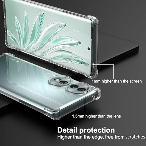 ZEGE Shockproof Back Cover Case for Honor X7b | Raised Bumps for Camera & Screen Protection | Ultra Clear Soft Silicone Back Cover Case for Honor X7b