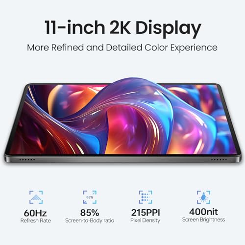 OUKITEL OT12 14-2024 Android Tablet 11 Inch 2K, 16GB RAM  256GB ROM (1TB TF), 8000mAh Touch Tablet, 13MP Camera, Widevine L1 Tablet PC, 4G LTE/5G WiFi/Bluetooth/GPS/TÃV â Grey