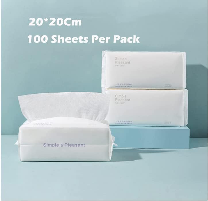 KKAERDIYA Disposable clean face towel, made of cotton only, no flannelette, no perfume, soft makeup pad, soft cotton towel (3, W, L)