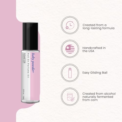 Demeter Baby Powder Roll On Perfume Oil , 0.33 Oz, Long-Lasting