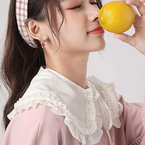 Excefore Women False Collar Casual Decorative Fake Shirt Collar Sweater Dress Collar Choker Blouse Collar Lolita Big Shawl False Collar for Women Girls White