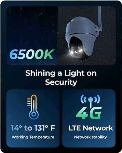 REOLINK 4K Cellular Security Camera, 3G/4G LTE No WiFi Wireless Outdoor Camera, 4K Live Video, 360° Full Cover, Color Night Vision, Smart Person/Vehicle/Pet Detection, GO PT Ultra