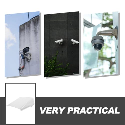 OSALADI Sun Rain Shade Camera Top Cover Shield Protective Roof Weatherproof Glare Protection Cover Sunshade Cctv Camera Top Cover for Outdoor Security Camera, 2 Sets