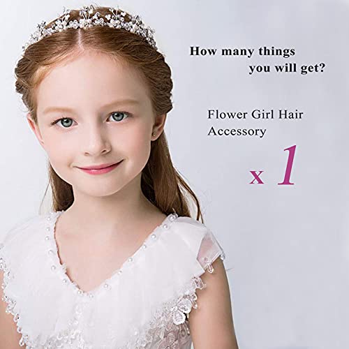 Ideal Swan Wedding Hair Accessory for Girls Flower Ornament Hair Jewellery Hairband Flowers Pearl and Crystal