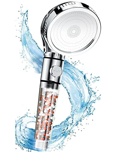 SKY-TOUCH Sky Touch High Pressure Filtered Shower Head For Hard Water And Filtering Impurities, Hand Held Shower Head With Filter Balls.