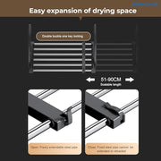 DAYONG Portable Clothes Drying Rack,Clothes Hanging for Balcony,Windowsill and Guardrail,Laundry Rack Door Hanger Rod for Indoor Outdoor for Towels, Lingerie, Hosiery,Shoes (Telescopic 51-90cm)
