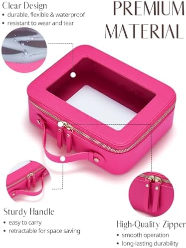 Small Cosmetic Bag for Purse Mini Makeup Bag for School Cute Clear Make Up Pouch for Travel Tiny Leather White Make Up Organizer Case for Backpack Toiletry Bag Waterproof Square Pouch with Zipper