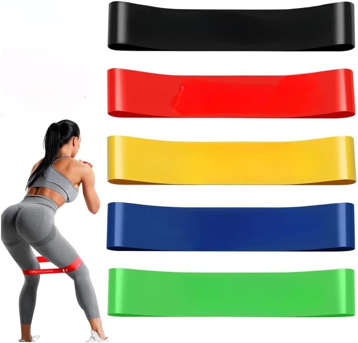 SKY-TOUCH Resistance Stretch Bands Set of 5, Improve Flexibility and Strength Premium Workout Equipment, Skin Friendly, Pull up Assist, Fitness Band, Suitable for Muscle Stretching, Yoga,Exercise Gym