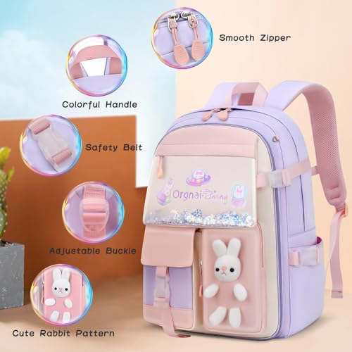 SYOSI Cute Cartoon School Bag for Girls, Large Capacity & Ultralight Waterproof Backpack, Perfect Lightweight Daypack for Kids, Ideal School Gifts!