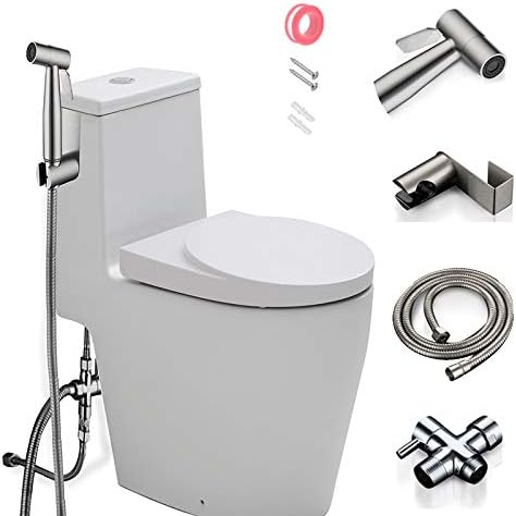 Droiee Bidet Sprayer for Toilet, Handheld Spray Water Kit, Bathroom Hand Shower Self Cleaning â€“ Reduce Toilet Paper Waste Premium Stainless Steel