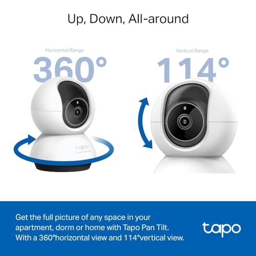 TP-Link Tapo Pan/Tilt 2K 4MP cctv Camera With 360°Rotational View| AI, Human, Pet, Vehicle, Baby Crying Detection |Night Vision| 2-Way Audio| Safe Storage|Control via Google Assistant & Alexa (TC72)