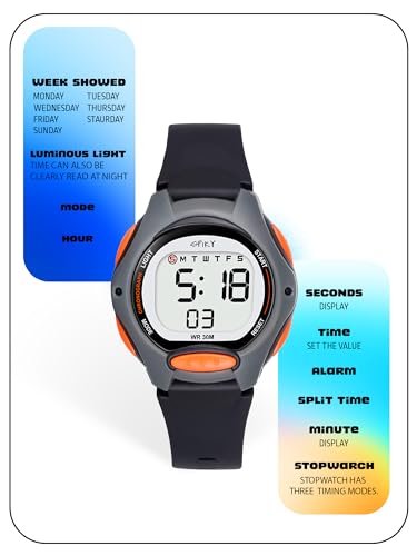 SPIKY Digital Sports Watch for Kids | Multifunctional with Luminous LED Display & Alarm | Water-Resistant & Silicone Strap | Best Birthday Gift Wrist Watches for Boys & Girls | Age 2-14 yrs