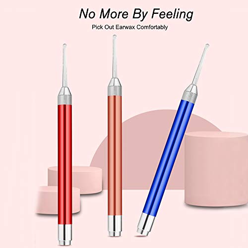 LED Light Earpick Ear Wax Remover with Light Curette Cleaner for Children and Adult Ear Care Set