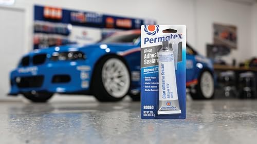 Permatex Clear RTV Silicone Adhesive Sealant Clear,3 oz,80050