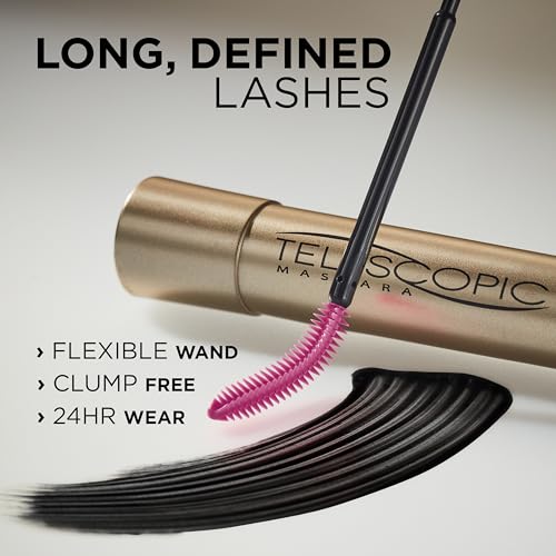 L’Oréal Paris Makeup Telescopic Original Lengthening Mascara, Blackest Black, 0.27 Fl Oz (1 Count)