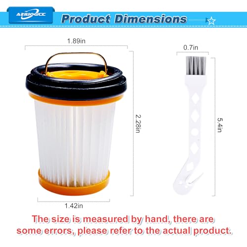 Aziliogcc 8 Pack Replacements Fabric Vacuum Filters for Shark ION W1 S87 Cordless Handheld Vacuums WV200, WV201, WV205, WV220. Replace Part # XHFWV200