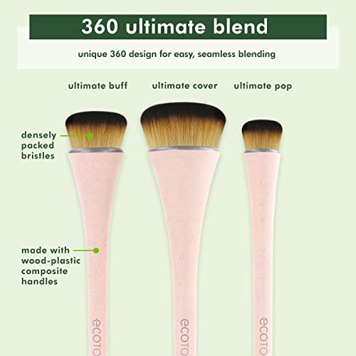 EcoTools 360 Ultimate Blender Make-up Brush, Set of 3
