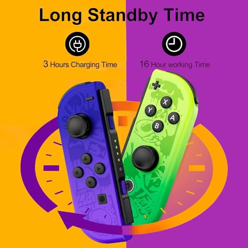 Joy Cons for Nintendo Switch, L/R Wireless Replacement Joypad Controller
