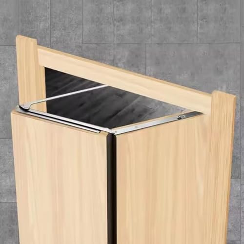 SUZLAZYR Barn Door Hardware Kit, 180Â° Folding Flat Door Accessories, Smoothly & Quietly, Expansion Wardrobe Partition Door Hardware Connector Accessories,18mm left open