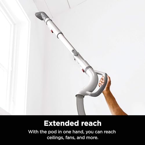 Shark NV356E 31 Navigator Lift-Away Professional Upright Vacuum with Swivel Steering, HEPA Filter, XL Dust Cup, Pet Power, Dusting Brush, and Crevice Tool, Perfect for Pet Hair, White/Silver