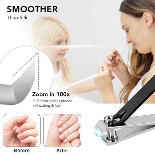 Professional Stainless Steel Nail Clipper Travel & Grooming Kit, 32pcs Pedicure Care Tools, Nail Tools Manicure & Pedicure Set, Stainless Steel Grooming Tools, for Travel