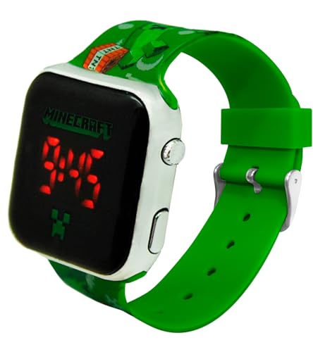 Kids Licensing Euroswan Minecraft LED Watch MIN4129, Multicoloured