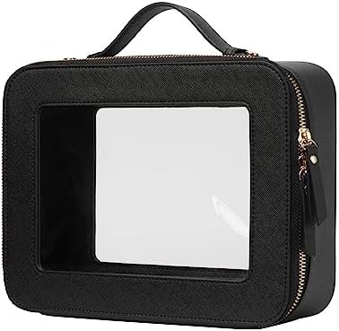 Small Cosmetic Bag for Purse Mini Makeup Bag for School Cute Clear Make Up Pouch for Travel Tiny Leather White Make Up Organizer Case for Backpack Toiletry Bag Waterproof Square Pouch with Zipper