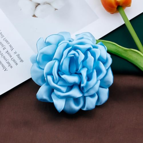 CSIYANJRY99 Dainty Fabric Rose Flower Large Brooch Lapel Pins Delicate Elegant Handmade Flower Brooches Pin Classic for Wedding Party Dance Banquet for Women Dress Suit Ceremony Clothes Accessories