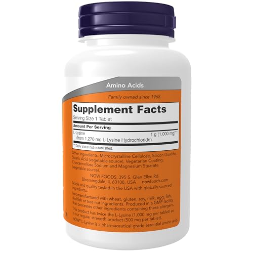 Now Foods L-Lysine 1000Mg Tabs 100'S New