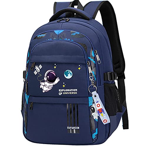 Astronaut Backpack for Boys Teens, Large Capacity School Bag Bookbag for Kids Elementary Middle