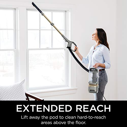 Shark | Upright Vacuum Cleaner for Home | Rotator Lift-Away | No Hair Wrap | HEPA Filter | Lightweight Bagless Vacuum for Pet Hair | LED Headlights For Carpets & Hardwood Floors | Silver | LA502
