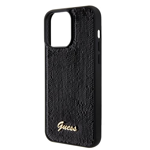 CG MOBILE Guess Sequin Script Case For iPhone 15 Pro Max (Black)