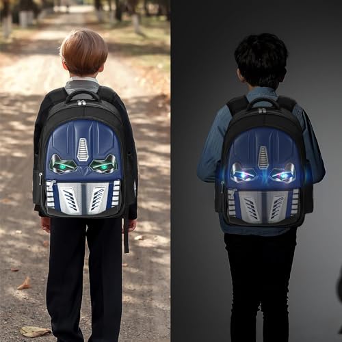 Ybaier Kids Backpack for School, Child Boys Bookbag, Kindergarten Elementary Toddler Bag Gift Ideas (Blue)