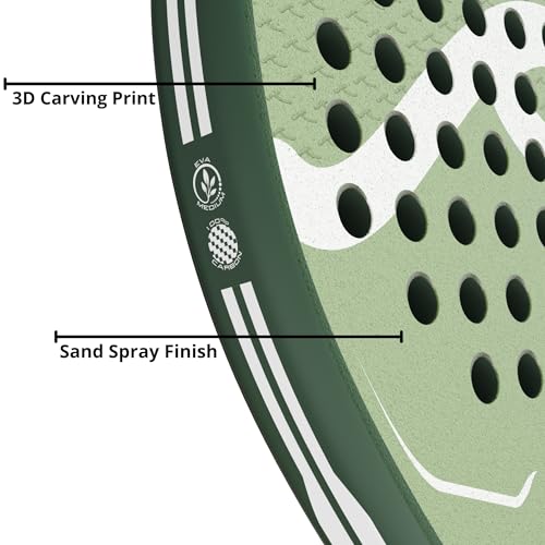 WAVE PADEL? Red Serve - Padel Racket - 100% Carbon - Including Padel Bag