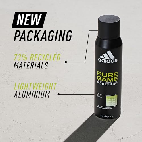Adidas Pure Game Fragrance set including the Adidas Pure Game Eau de Toilette and Deodorant Body Spray (100 ml + 150 ml)