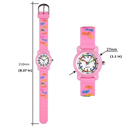 Toddler Kids Boys Girls Fabric Analog Watches Quartz Wrist Watch Waterproof Learning Time Wristwatches for Children