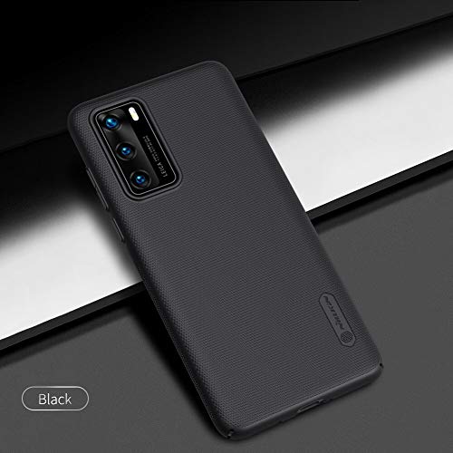 Nillkin Huawei P40 Case Mobile Cover Super Frosted Shield Hard Phone with Stand [ Slim Fit ] Designed for - Black