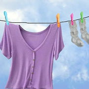Pack of 48 Colorful Heavy Duty Laundry Clips - Plastic Peg Clothesline Pins for Air Drying, Hanging Clothes, Kitchen and Outdoor Use - Windproof