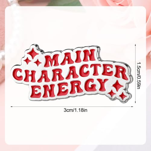 PEUTIER Energy Pin with Main Character Zinc Alloy Pin Enamel Inspirational Lapel Pins for Women Clothes Bags Hats